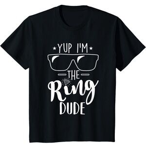New - Black 'Ring Dude' Kids Graphic T-Shirt